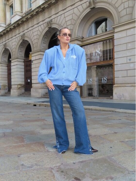Magda Matyja Magda Matyja Jeansy MONTANA FLARE JEANS Niebieski Flared Leg