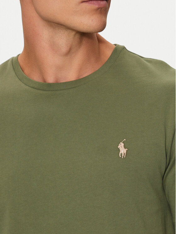 Polo Ralph Lauren Polo Ralph Lauren Majica 710671438389 Zelena Custom Slim Fit
