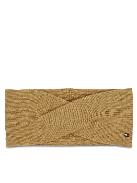 Tommy Hilfiger Auduma matu lente Essential Flag Headband AW0AW15312 Bēšs