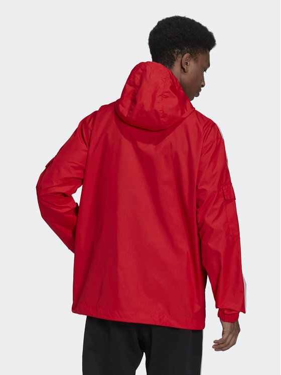giacca a vento adidas rossa