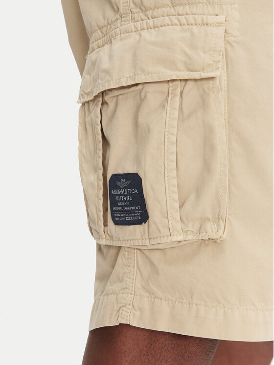 Aeronautica Militare Aeronautica Militare Pantaloncini di tessuto 251BE066CT1122 Beige Regular Fit