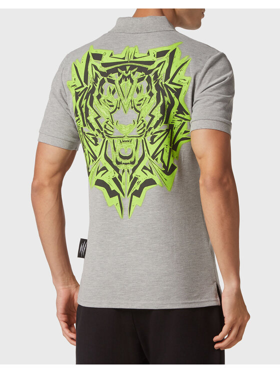 Plein Sport Plein Sport Polo 815 Szary Slim Fit