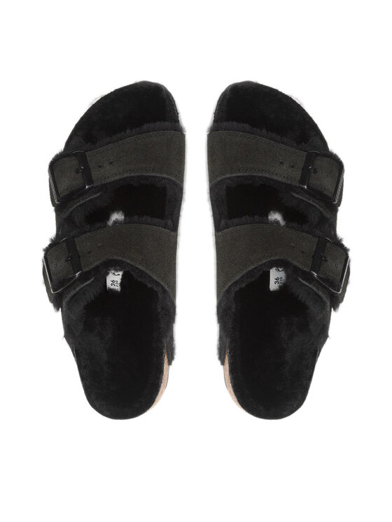 Birkenstock Birkenstock Klapki Arizona Shearling 0752663 Czarny