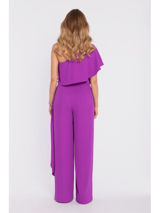 Made of Emotion Made of Emotion Kombinezon M917 Fioletowy Wide Leg