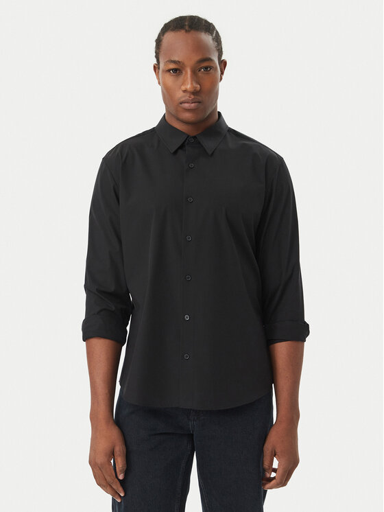 Calvin Klein Calvin Klein Košeľa Supima LV04LH105G Čierna Regular Fit