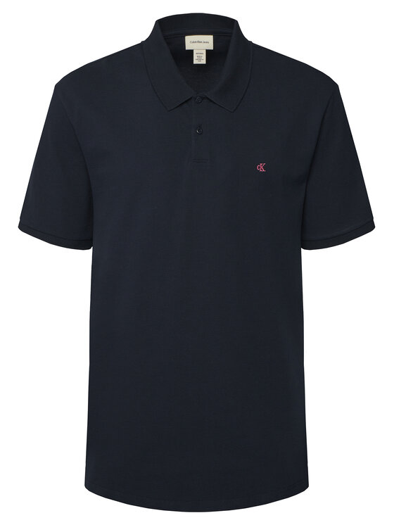 Calvin Klein Jeans Calvin Klein Jeans Тениска с яка и копчета LV040EM269 Тъмносин Regular Fit