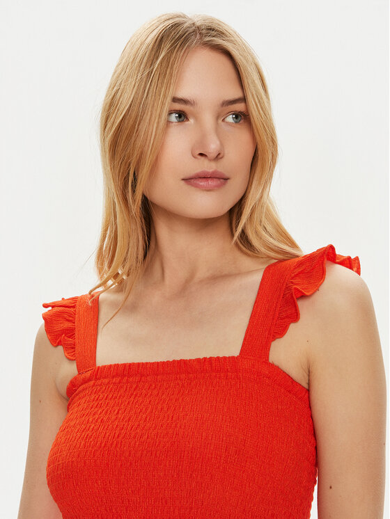 Pieces Pieces Vasarinė suknelė Luna 17147176 Raudona Regular Fit