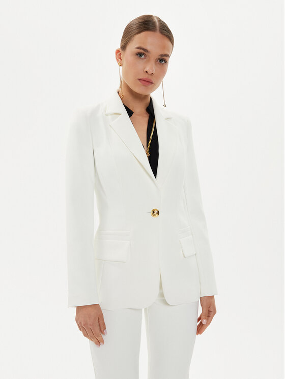 Elisabetta Franchi Elisabetta Franchi Сако GI-094-46E2-V500 Бял Regular Fit