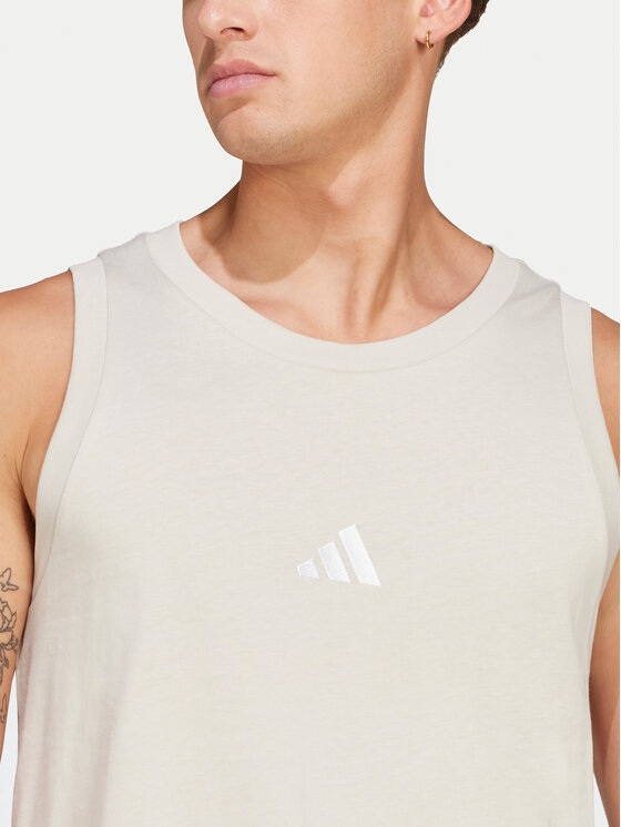 adidas adidas Tank-Top Essentials Small Logo IN6177 Beige Regular Fit