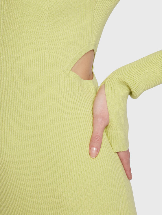 Herskind Herskind Úpletové šaty Fabienne 4630853 Zelená Slim Fit