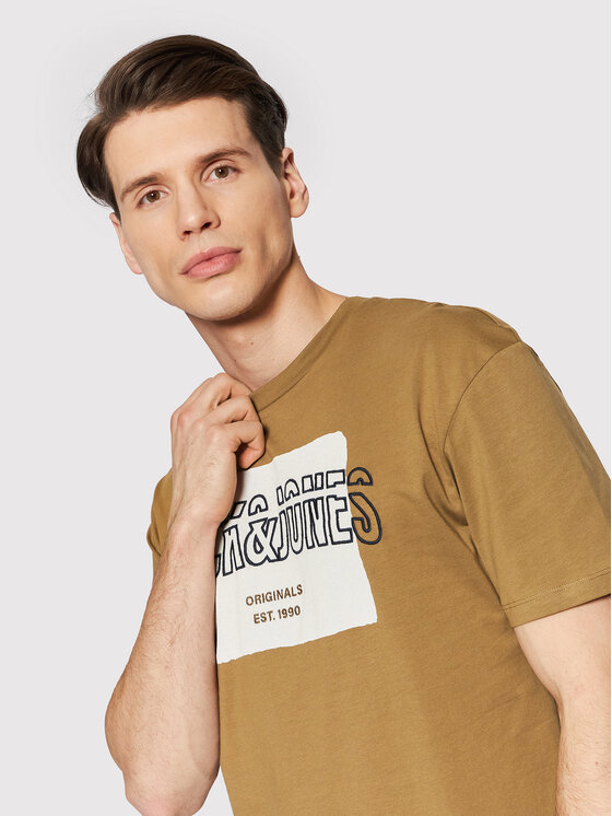 Jack & Jones Jack & Jones Футболка Artists 12198391 Коричневий Relaxed Fit
