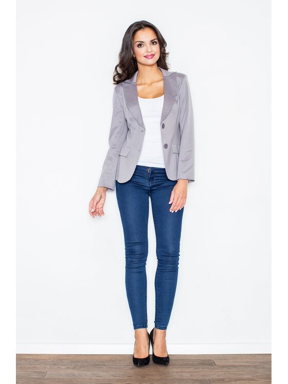 FIGL FIGL Σακάκι M085 Γκρι Slim Fit