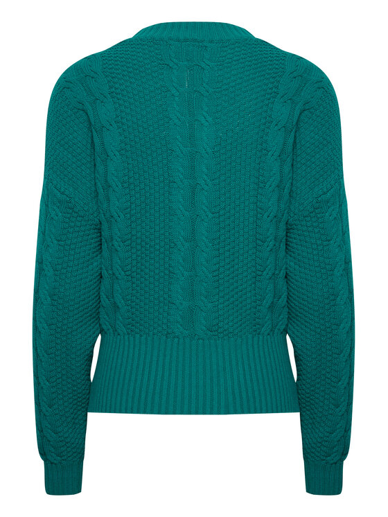 ICHI ICHI Sweter 20119847 Zielony Regular Fit