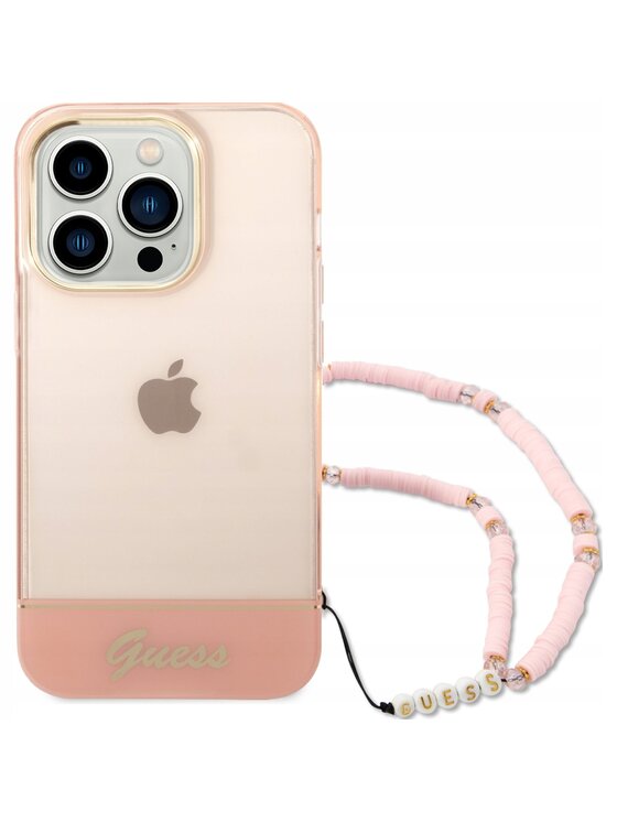 Guess Guess Etui na telefon Pearl Różowe złocenie