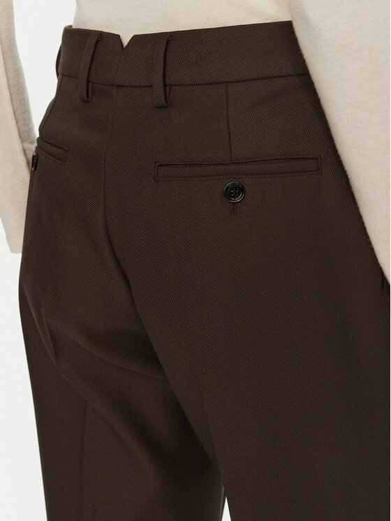 AMI Paris AMI Paris Bavlnené nohavice FTR435.WV0053 Hnedá Flare Fit