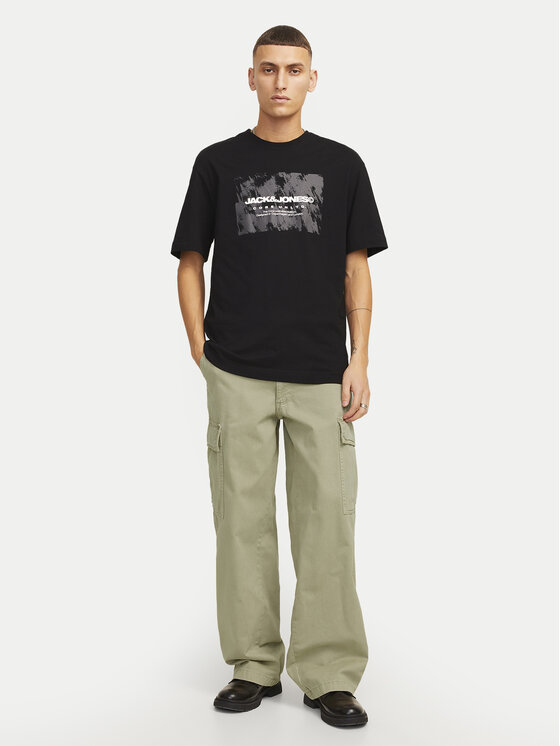 Jack & Jones Jack & Jones Bavlnené nohavice Bill 12269379 Béžová Wide Leg