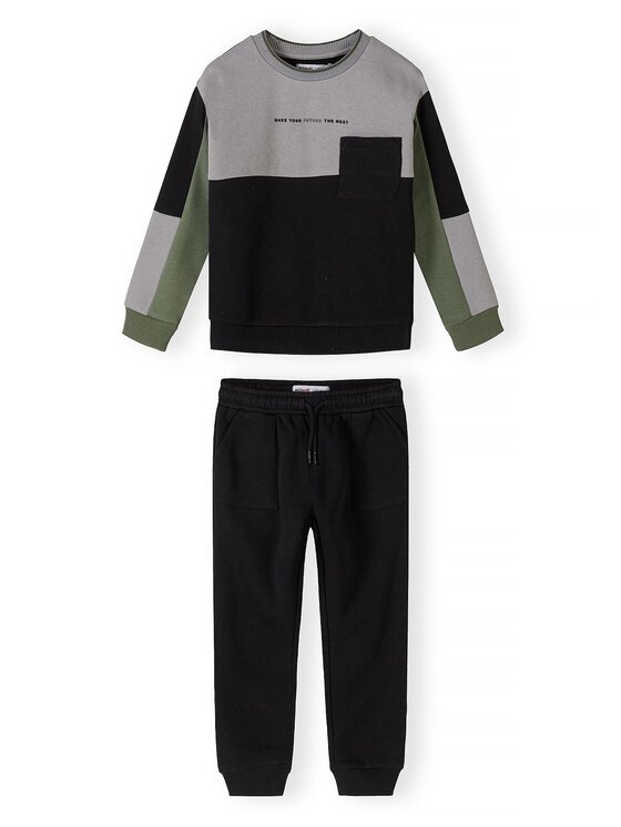 minoti minoti Komplet dresowy 33FLEECE262 Czarny Regular Fit
