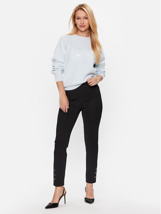 Guess Guess Παντελόνι υφασμάτινο Claudia W3YB04 KBJP2 Μαύρο Slim Fit