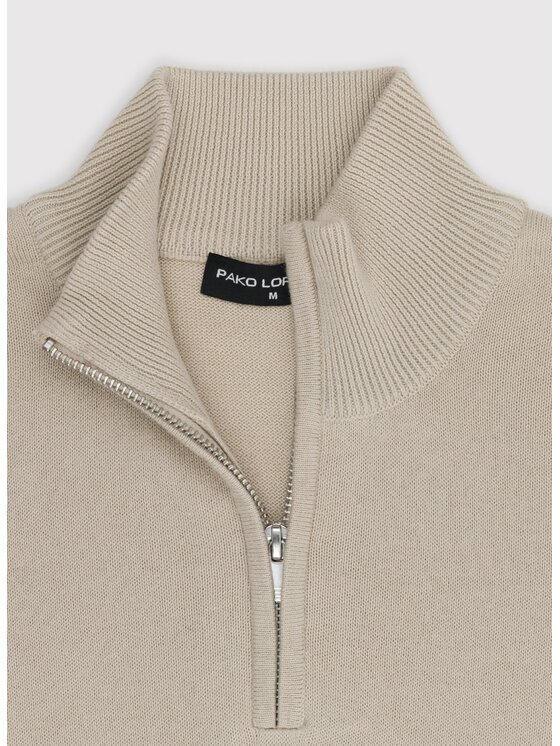 Pako Lorente Pako Lorente Sweter P26WF-2X-027 Beżowy Straight Fit