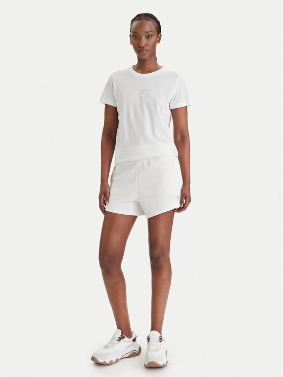 Guess Guess T-Shirt W6GI10 K3025 Biały Regular Fit