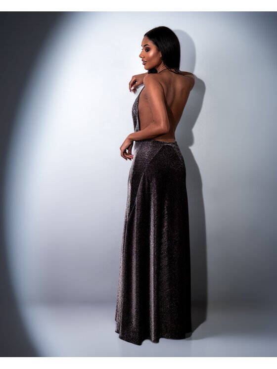 MAI MAI Sukienka wieczorowa VANESSA Srebrny Feminine Fit