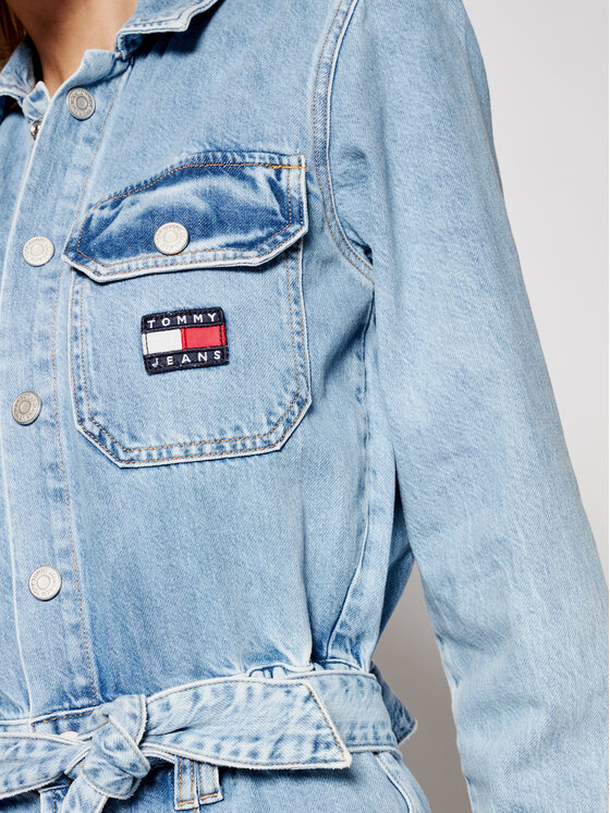 Tommy Jeans Tommy Jeans Гащеризон Mom Jumpsuit Ulbr DW0DW10106 Син Regular Fit