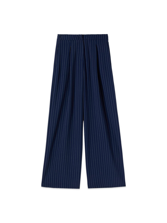 Oltre Oltre Spodnie materiałowe P08LR009840N0Z4 Niebieski Baggy Fit