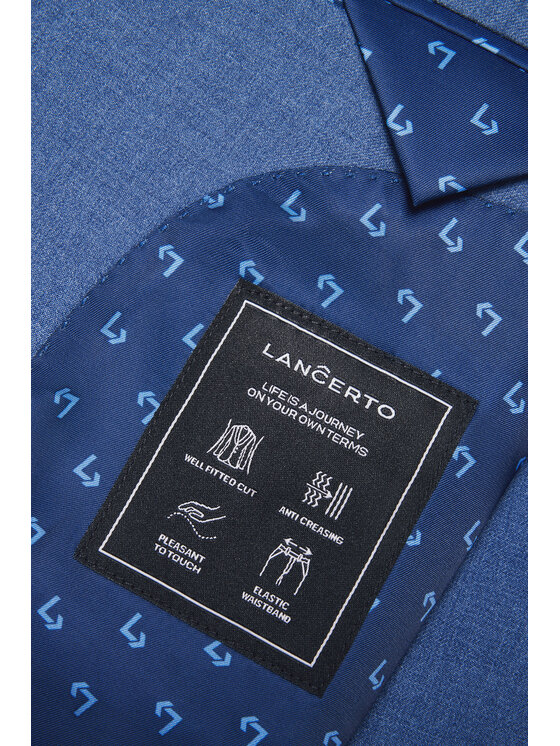 Lancerto Lancerto Garnitur Anaheim GA073125000012 Niebieski Slim Fit