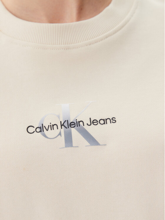Calvin Klein Jeans Calvin Klein Jeans Суитшърт Gradient Monologo J20J225360 Бежов Regular Fit