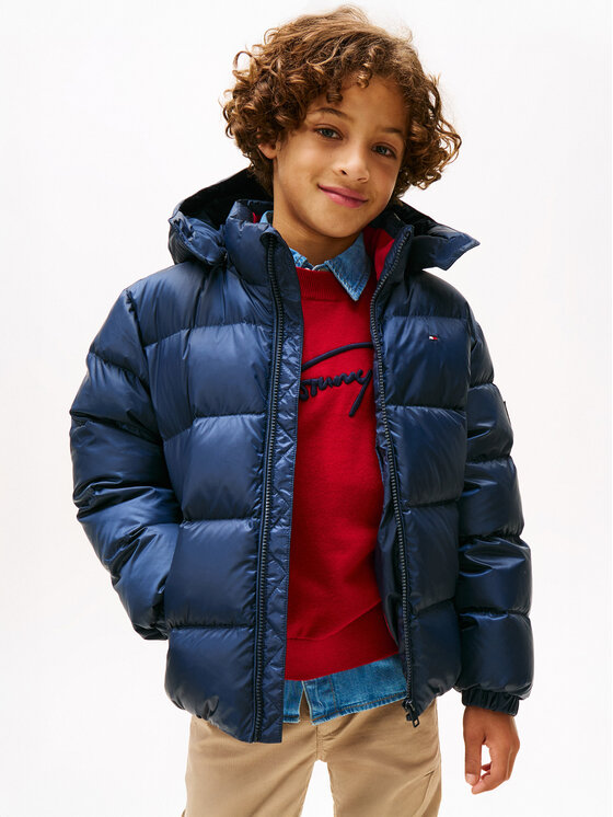 Tommy Hilfiger Tommy Hilfiger Daunenjacke Essential KB0KB10091 S Dunkelblau Regular Fit