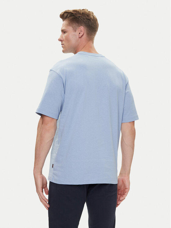 BOSS BOSS Majica Te_Voyage 50546370 Modra Relaxed Fit