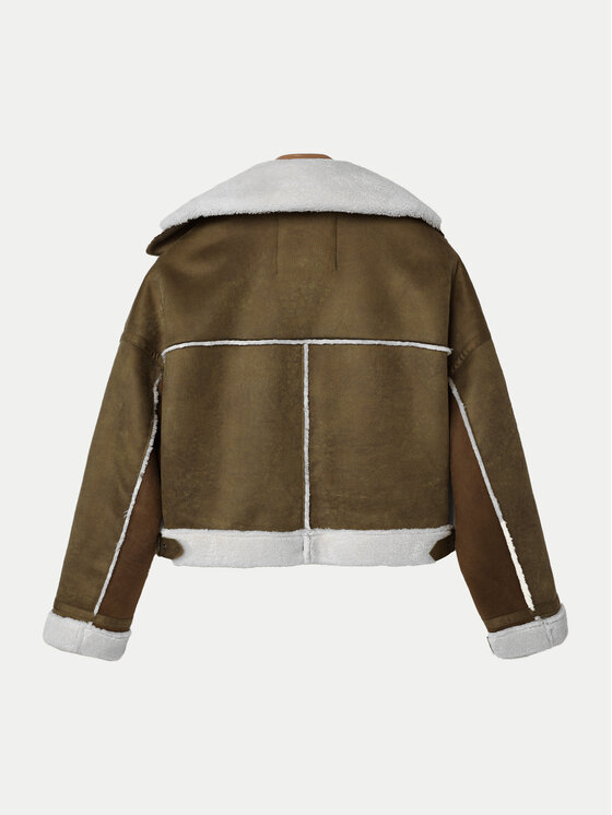Desigual Desigual Cappotto in shearling Chaq 24WWEWB7 Cachi Regular Fit