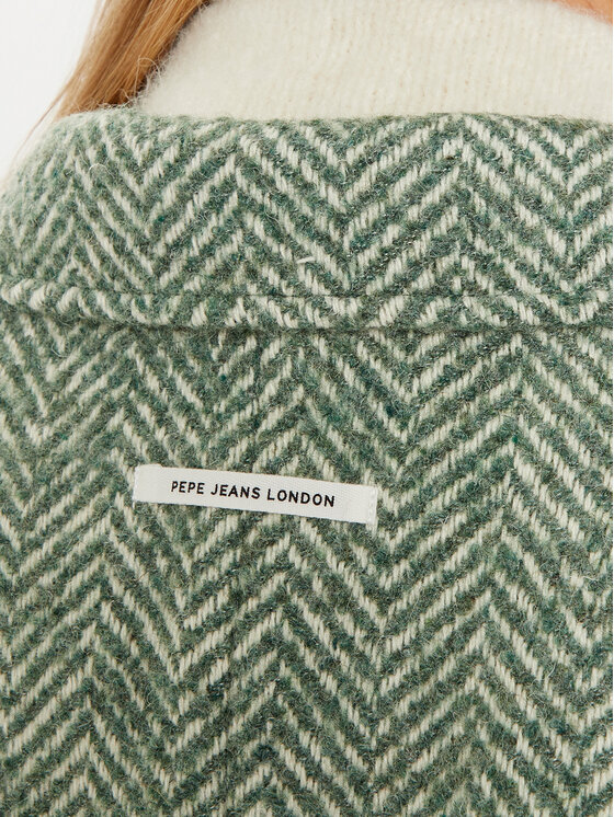Pepe Jeans Pepe Jeans Cappotto di lana Camille PL402462 Verde Regular Fit
