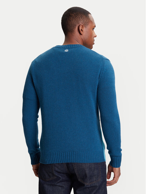 United Colors Of Benetton United Colors Of Benetton Pulover 1244K108S Mornarsko modra Regular Fit