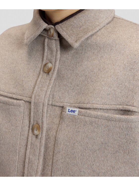 Lee Lee Koszula RELAXED UTILITY OVERSHIRT Beżowy Relaxed Fit