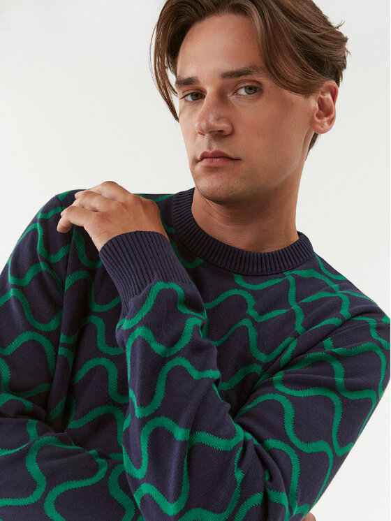 United Colors Of Benetton United Colors Of Benetton Džemper 1094K104X Tamnoplava Regular Fit