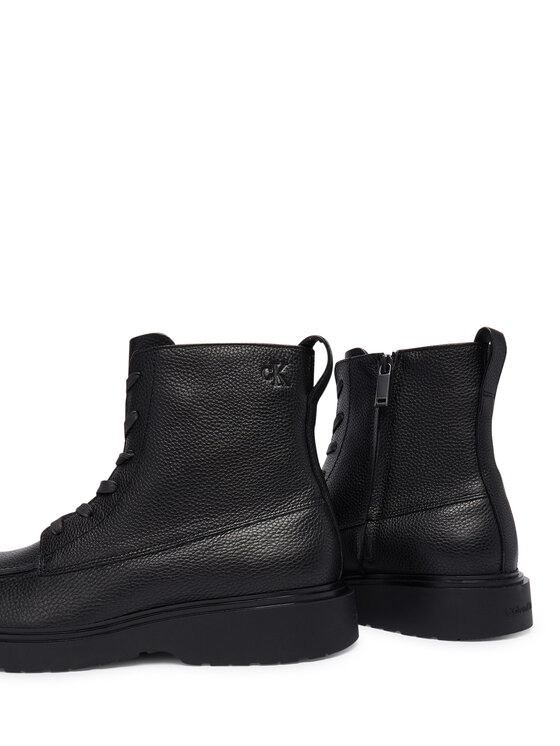 Calvin Klein Calvin Klein Schnürschuhe Combat Ess Lace Up Apron Lth W YM0YM01375 Schwarz