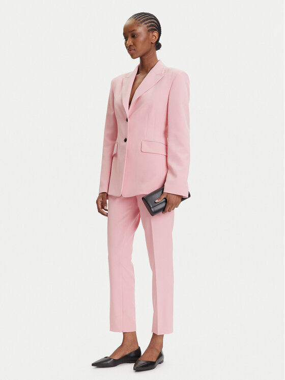 HUGO HUGO Kalhoty z materiálu Hedima-1 50544742 Růžová Slim Fit