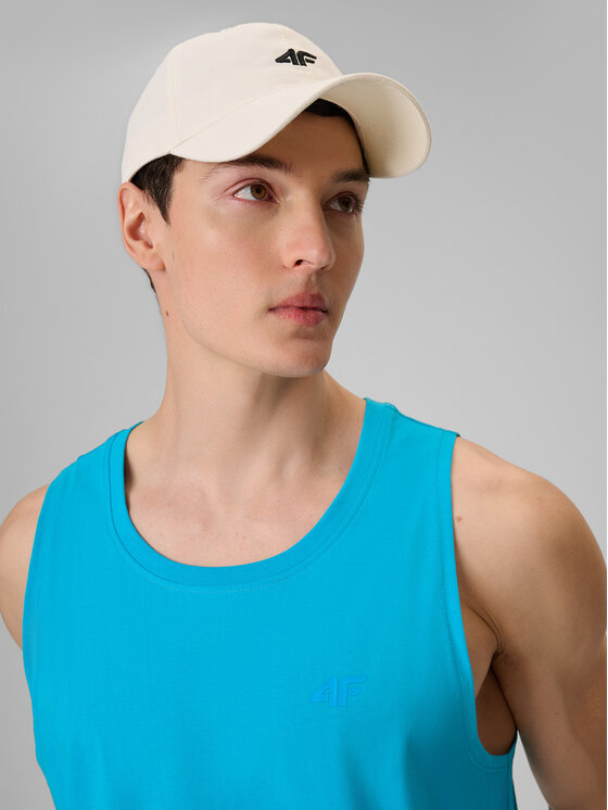 4F 4F Tank top BASIC 5 Niebieski Regular Fit