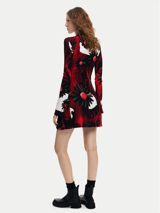 Desigual Desigual Kleid für den Alltag Nantes Lacroix 24WWVK29 Rot Slim Fit