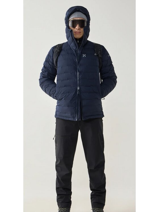 Haglöfs Haglöfs Kurtka puchowa Spitz Down Hood Men Granatowy Regular Fit