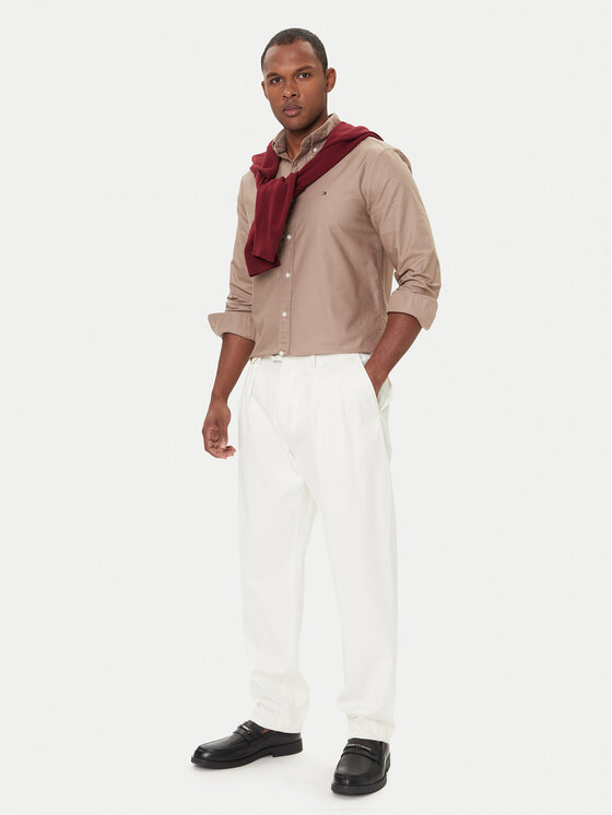 Tommy Hilfiger Tommy Hilfiger Сорочка Solid Heritage MW0MW35774 Бежевий Regular Fit
