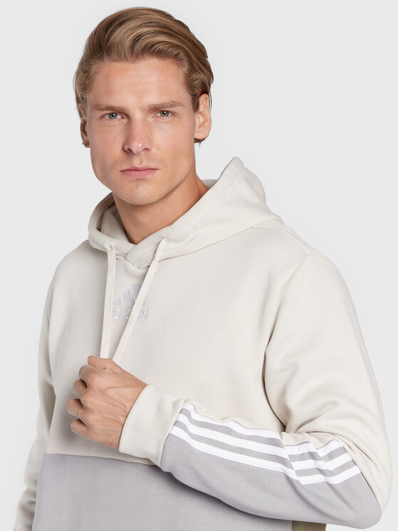 adidas adidas Bluza Essentials Colorblock HL1985 Beżowy Standard Fit