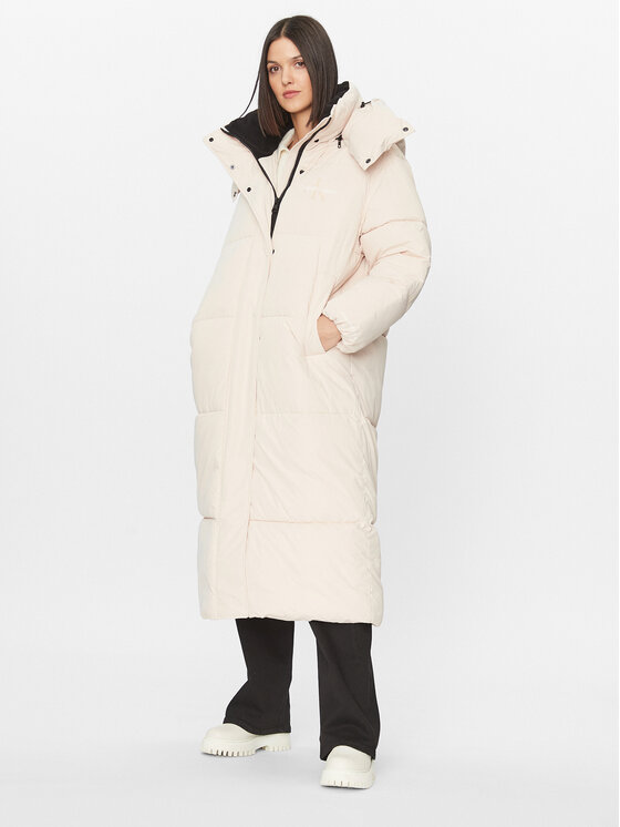 Calvin Klein Jeans Calvin Klein Jeans Geacă de iarnă J20J221888 Écru Oversize