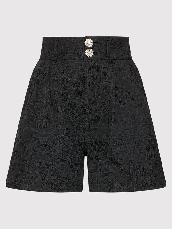 Custommade Custommade Šortky z materiálu Novelle By Nbs 212459702 Černá Slim Fit