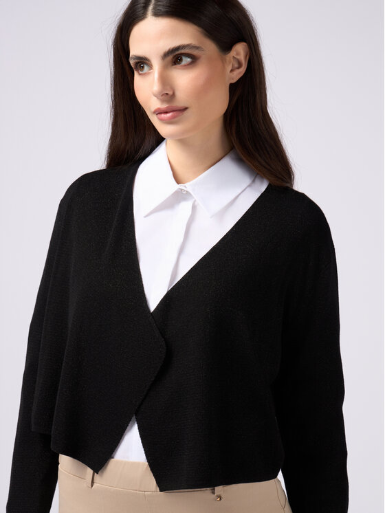 Oltre Oltre Cardigan M218J004950N033 Nero Cropp Fit