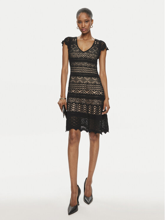 TWINSET TWINSET Rochie tricotată 241TT3114 Negru Regular Fit