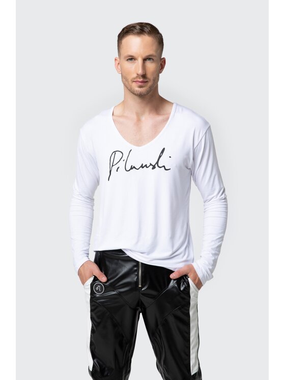 Pilawski Pilawski Longsleeve longsleeve Biały Slim Fit
