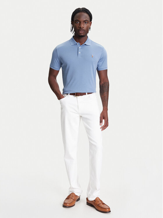 Polo Ralph Lauren Polo Ralph Lauren Polo majica 710704319169 Modra Custom Slim Fit
