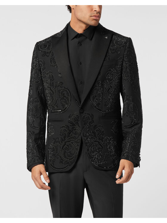 PHILIPP PLEIN PHILIPP PLEIN Marynarka 26093 Czarny Regular Fit
